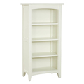 Alaterre Furniture Shaker Cottage 3-Shelf 48" Bookcase, Ivory ASCA08IV